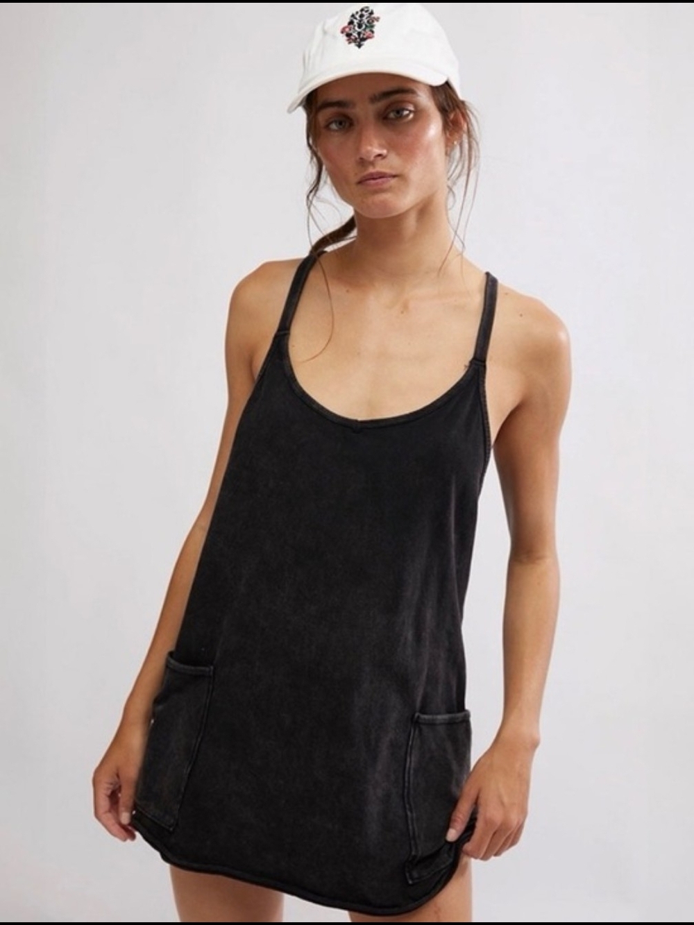 Free People Movement Hot Shot Mini Dress Black XL With Pockets And Zipper